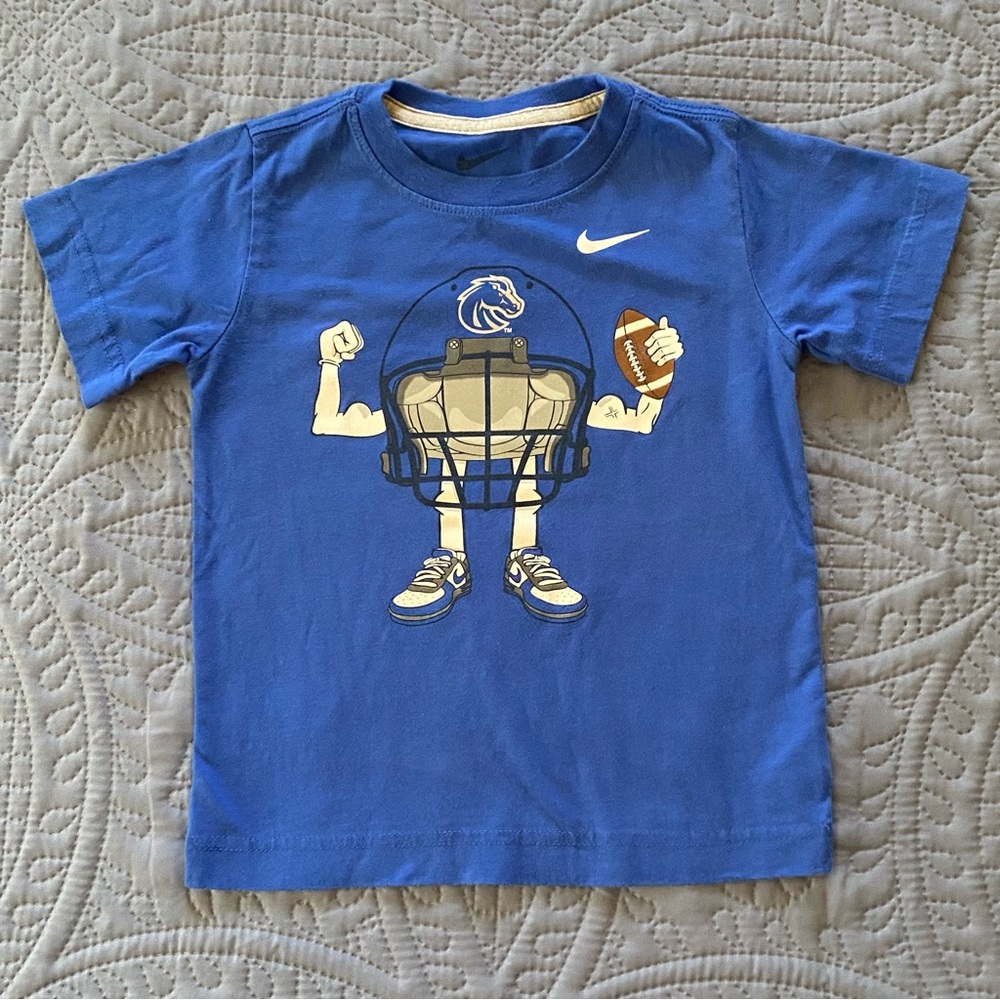 Nike Boise State Broncos Kids Blue Graphic T-Shirt Sz 4T